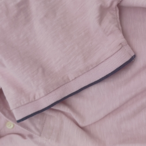 U.S Polo Assn. Pink Polo 3 Button short Sleeve Shirt Men's SZ L Preppy - Picture 7 of 7